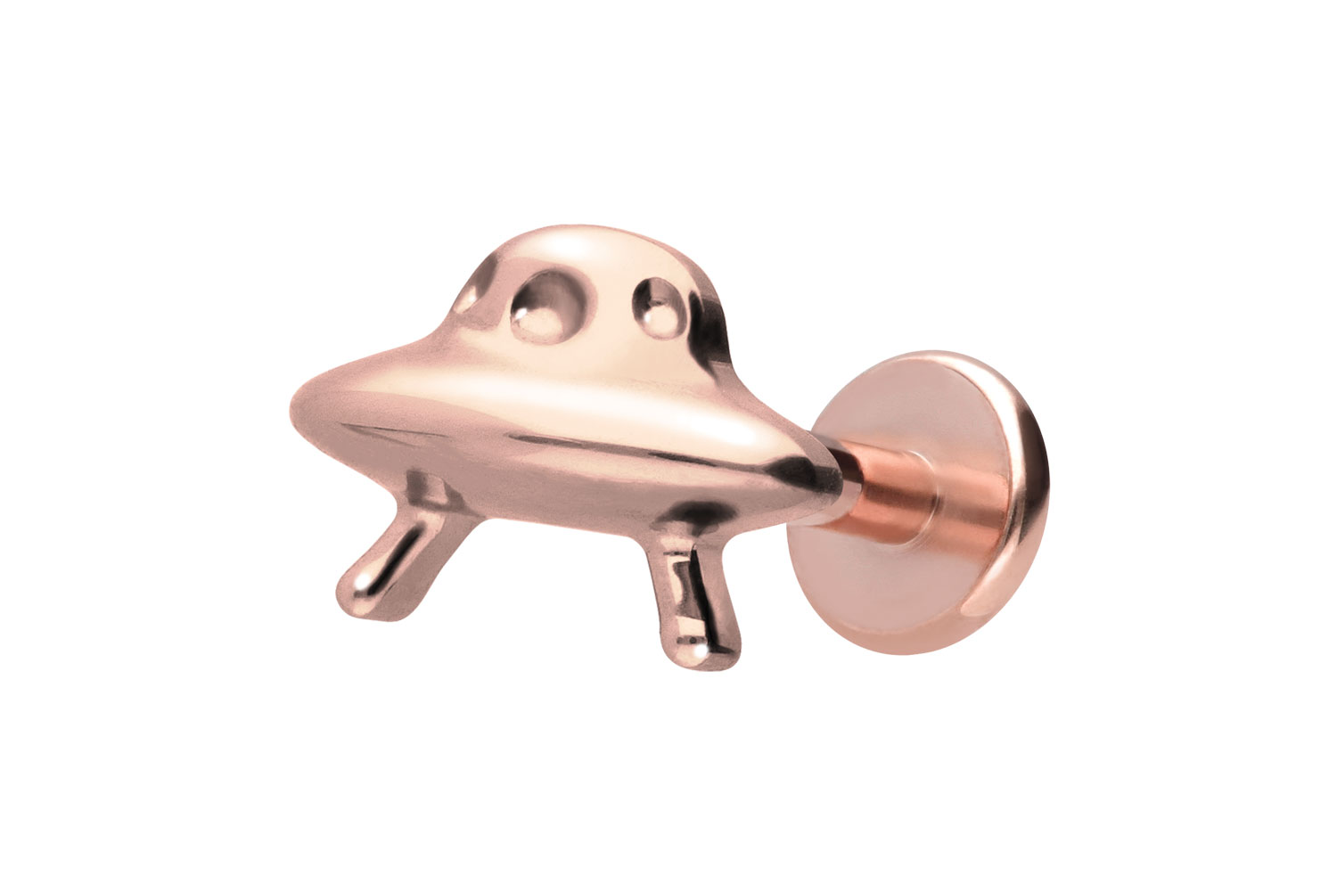 Titan Labret Piercing mit Innengewinde UFO